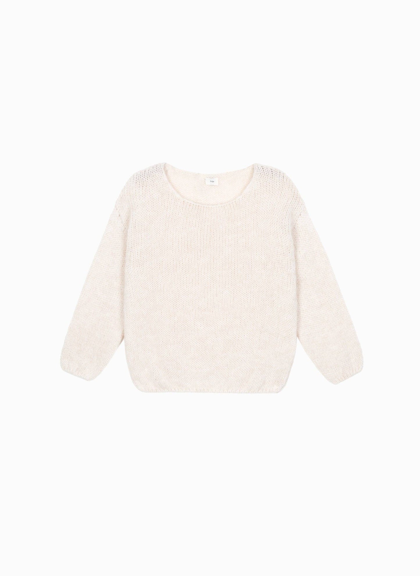 Maglione oversize in maglia spessa écru
