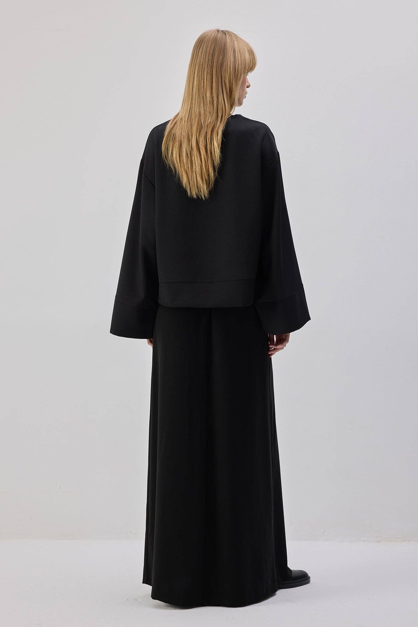 Camicia oversize minimal nera