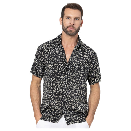 Camicia estiva boho a maniche corte