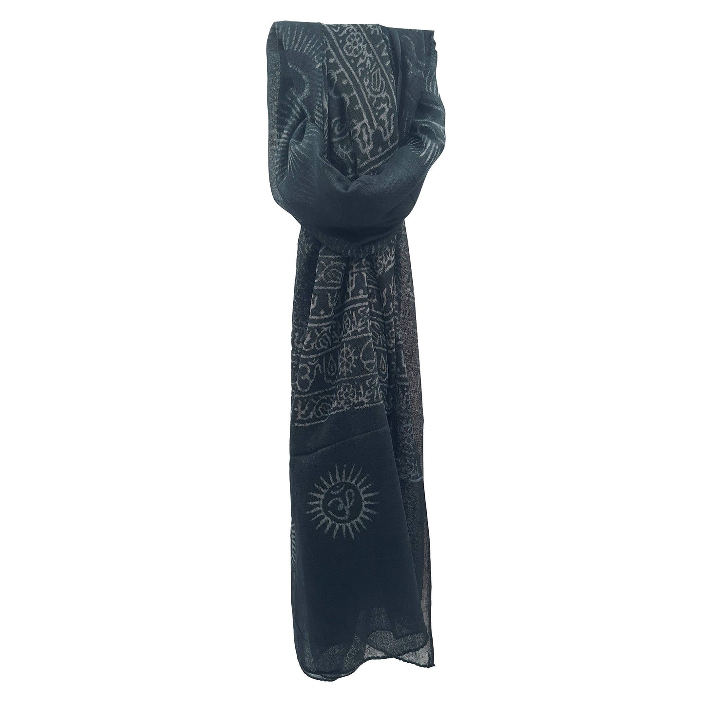 Foulard estivo in viscosa nero