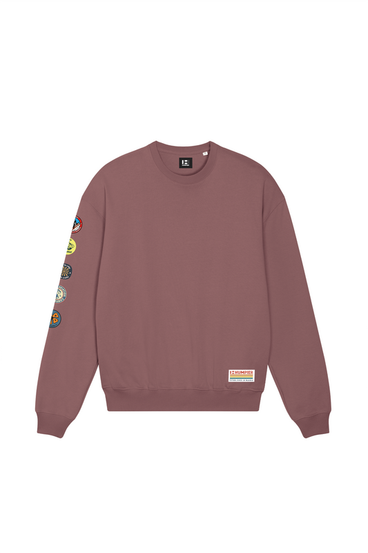 Felpa girocollo oversize con patch