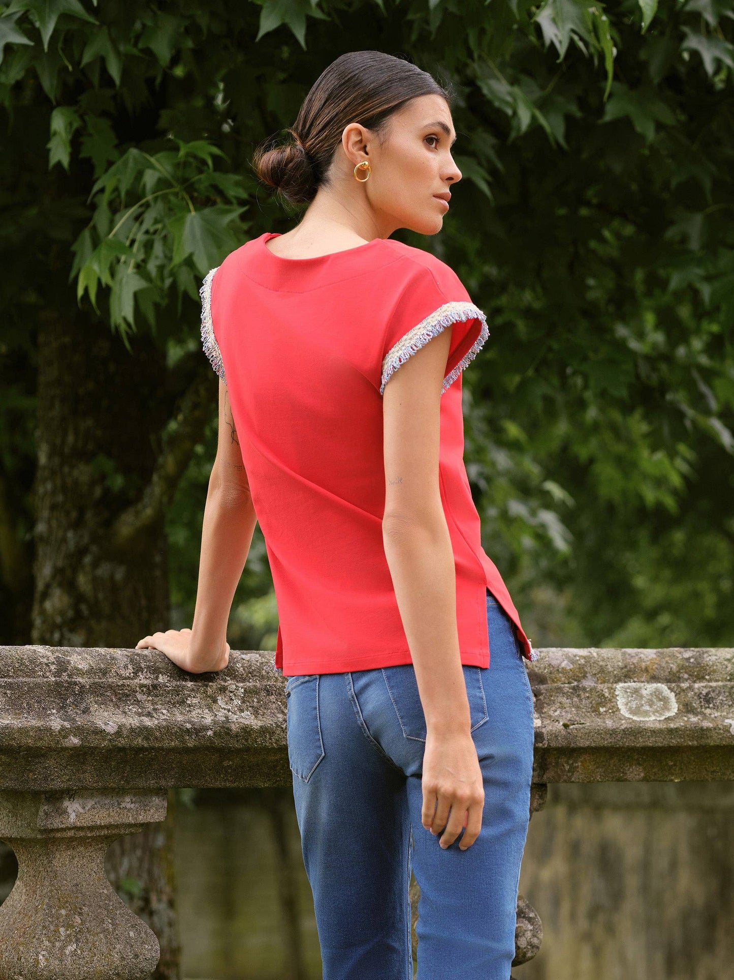 T-shirt Donna Love Story Ricamata