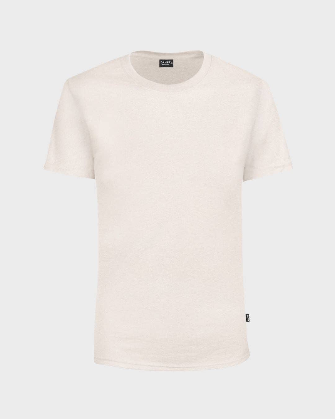T-shirt donna antimacchia con logo avorio