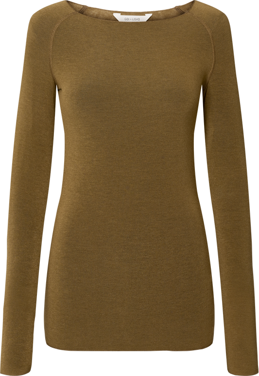 Maglia Amalie in misto lana con scollo a barca