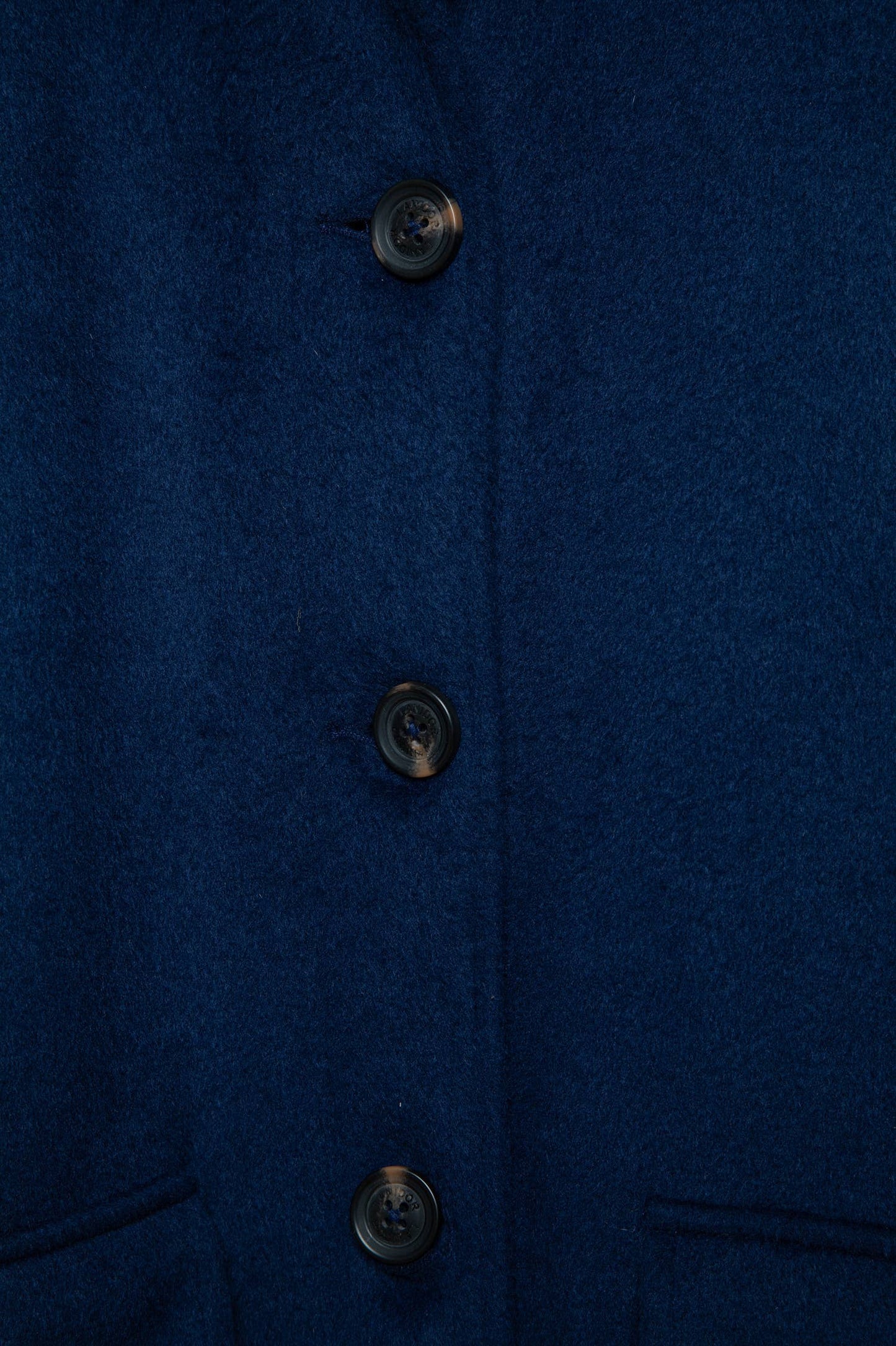 Cappotto lungo minimal blu navy