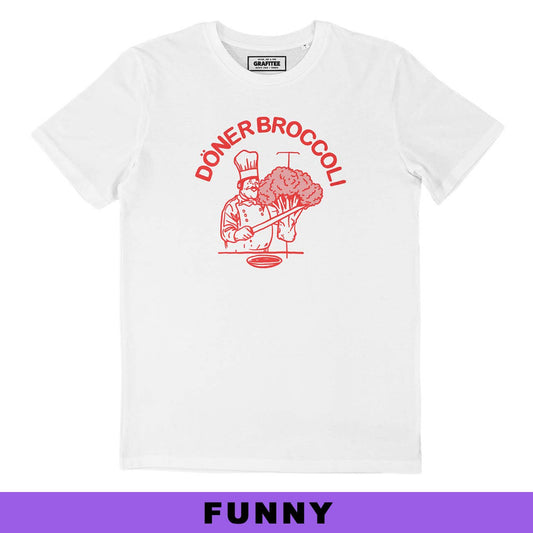T-shirt grafica Döner Broccoli in cotone biologico