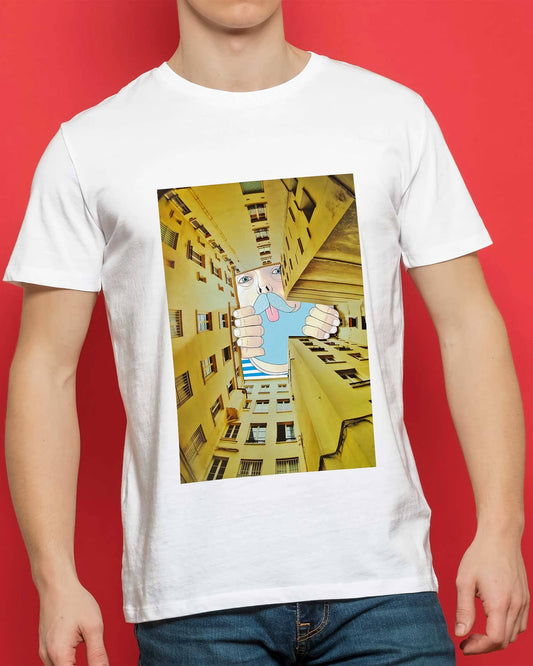 T-shirt unisex in cotone biologico con stampa artistica
