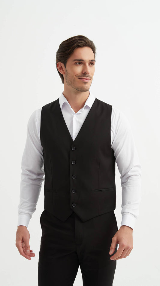 Gilet elegante nero da uomo