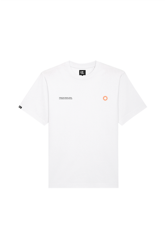 T-shirt oversize in cotone biologico con stampa sole