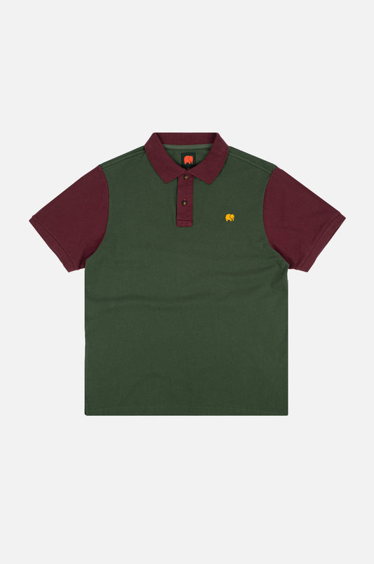 Polo color block in cotone biologico Greener Pastures