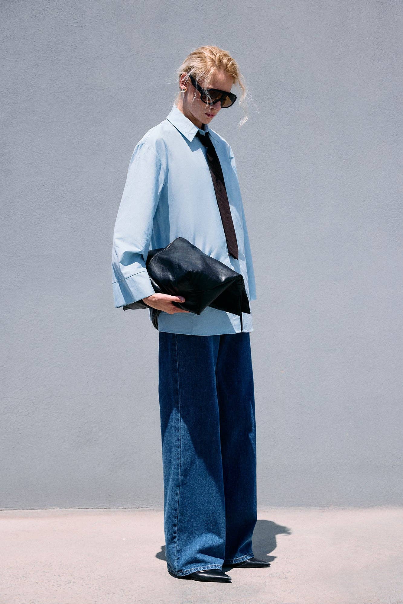 Camicia oversize con maniche a kimono