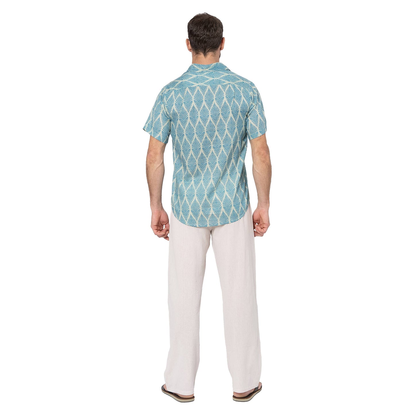Camicia estiva a maniche corte in voile di cotone