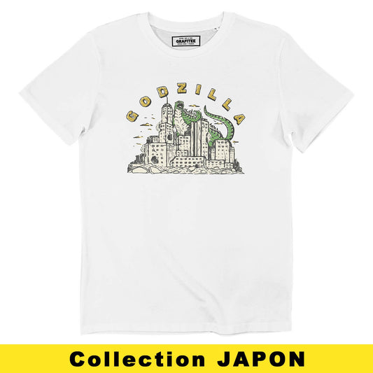 T-shirt Godzilla con grafica Kaiju giapponese