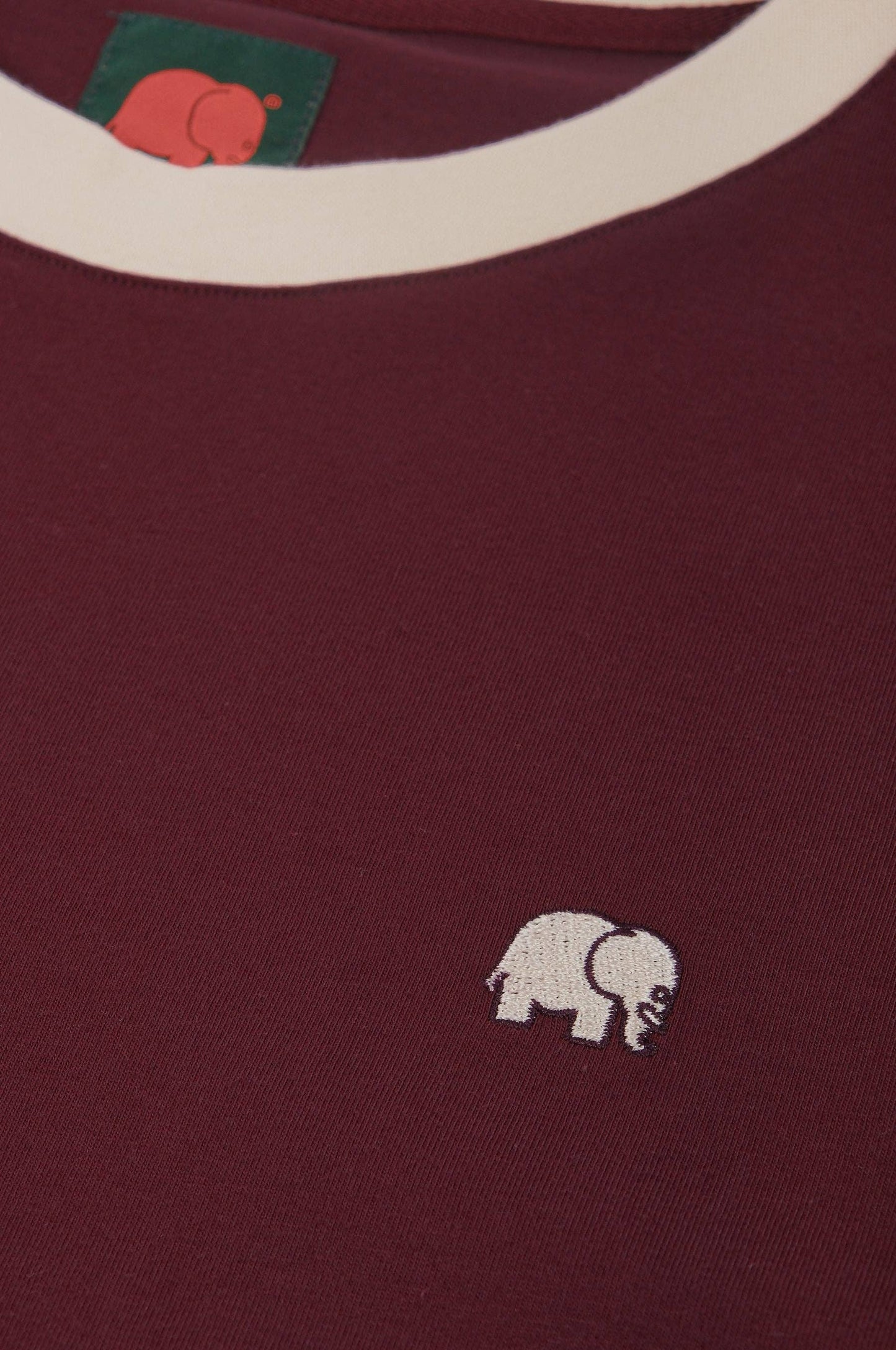 T-shirt uomo color block Nightfall Ruby in cotone organico