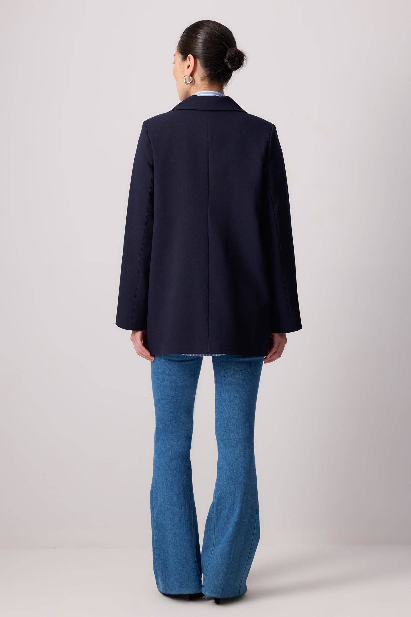 Blazer doppiopetto con bottoni effetto conchiglia