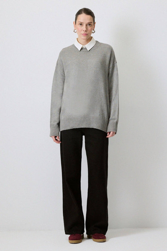 Maglione oversize tinta unita
