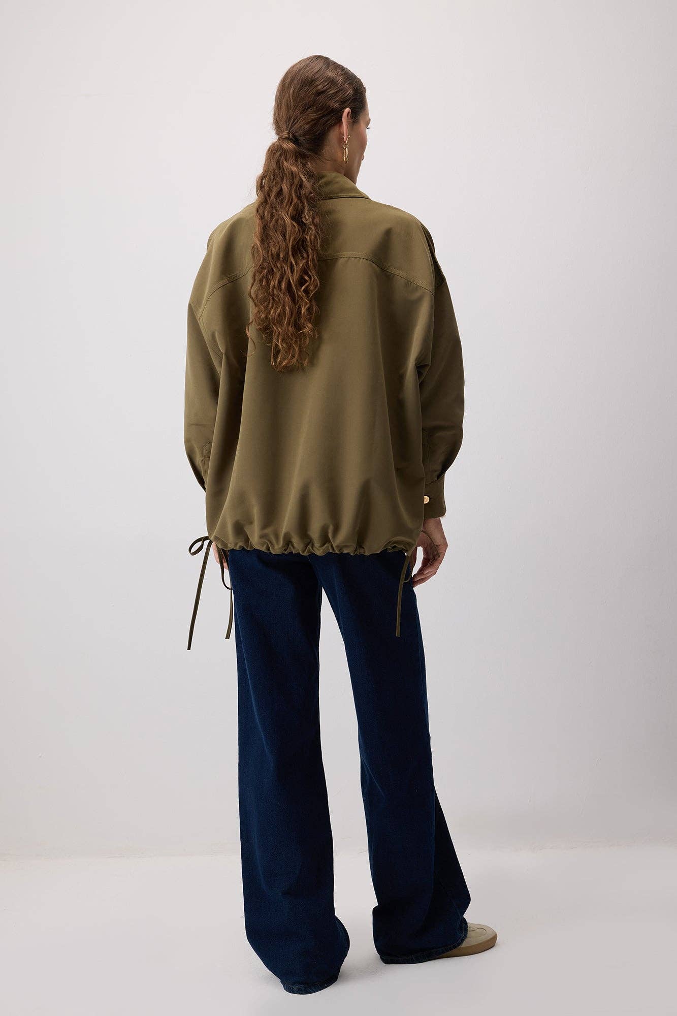 Giacca oversize con coulisse