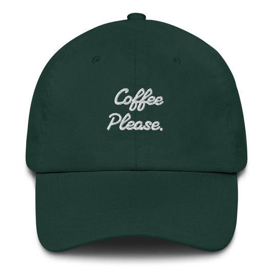 Cappellino da baseball ricamato “Coffee Please”