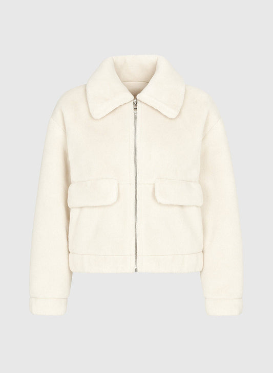 Giacca Candice in pelliccia sintetica con zip