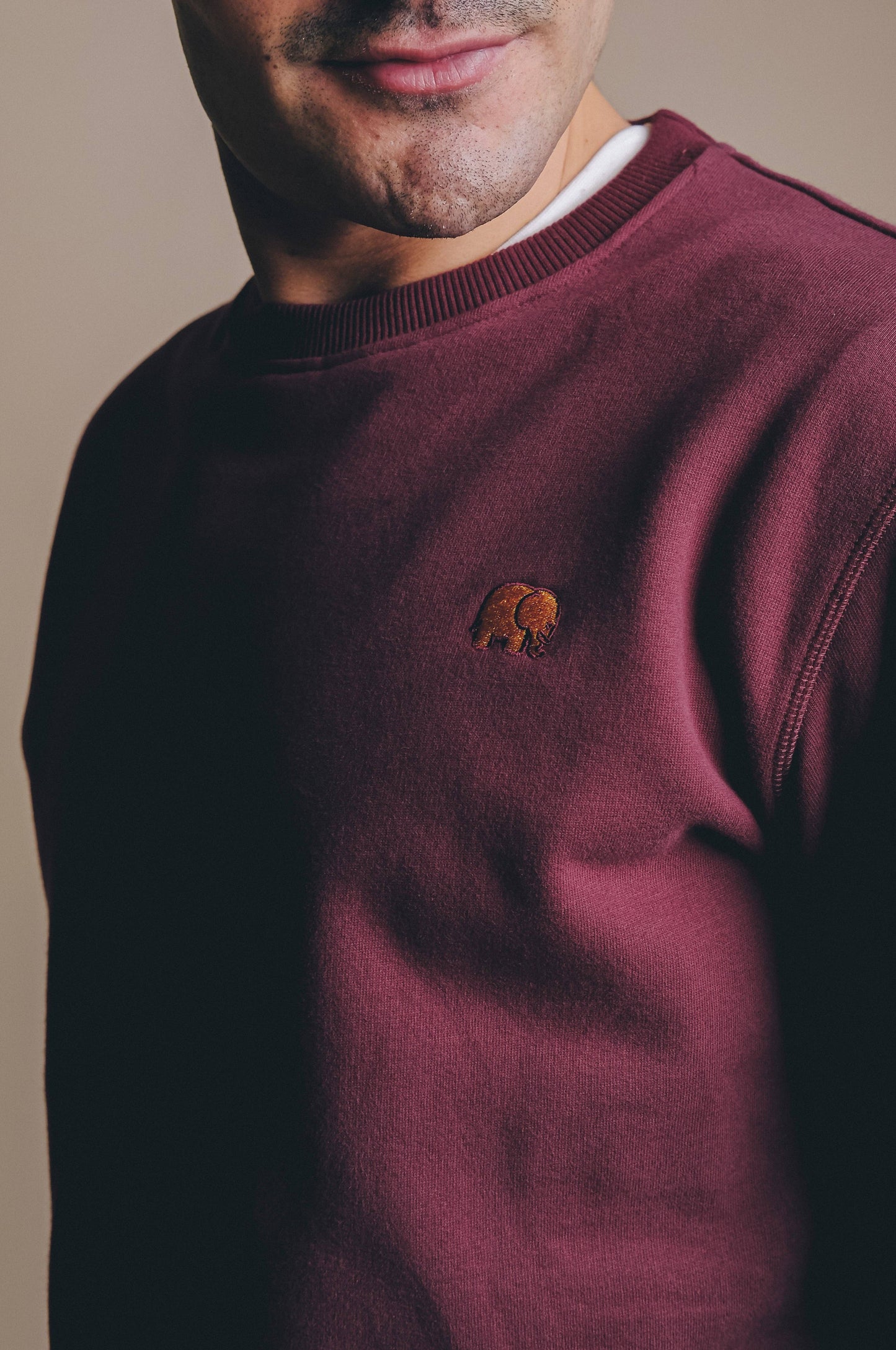Felpa Essential in cotone organico bordeaux