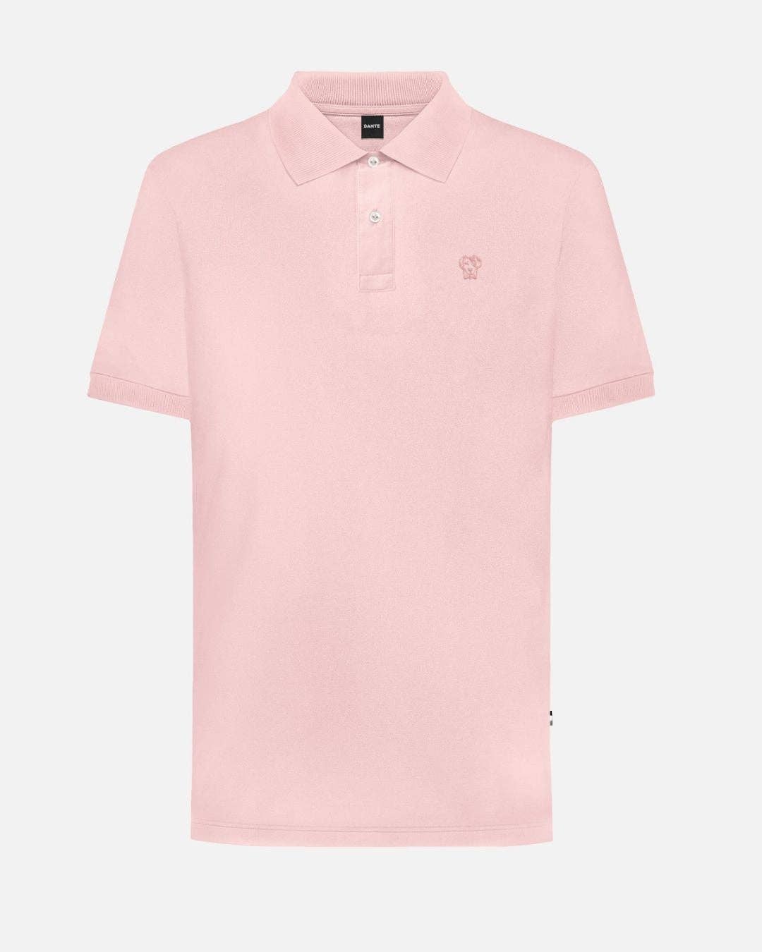 Polo rosa antimacchia in cotone piqué