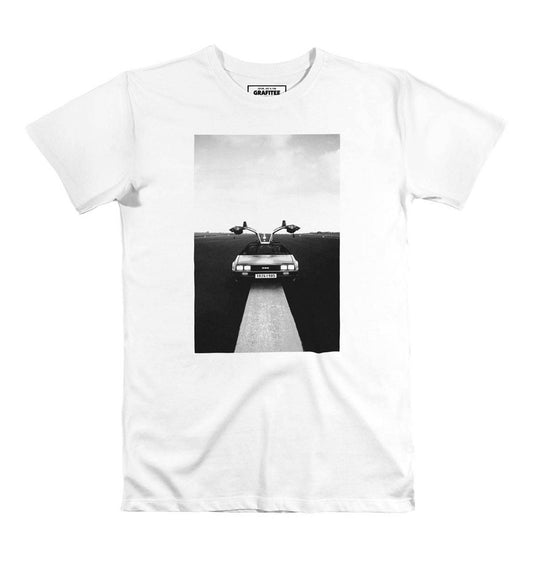 T-shirt unisex in cotone biologico con stampa fotografica auto