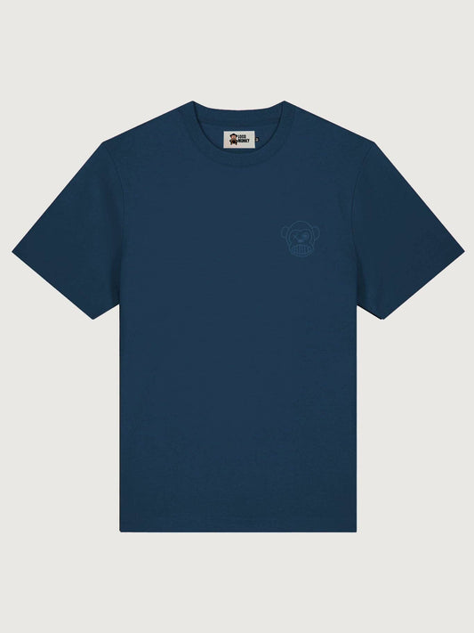 T-shirt in cotone con ricamo tono su tono