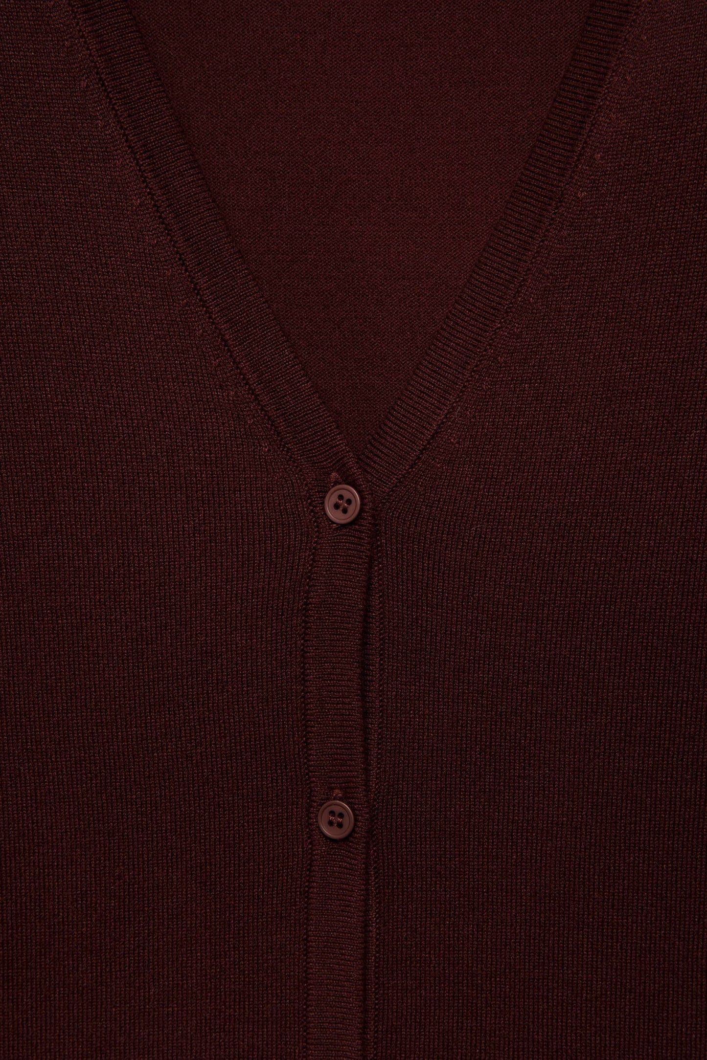 Cardigan in maglia rasata con scollo a V