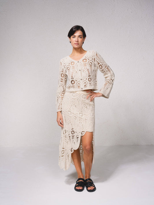 Giacca crochet in cotone