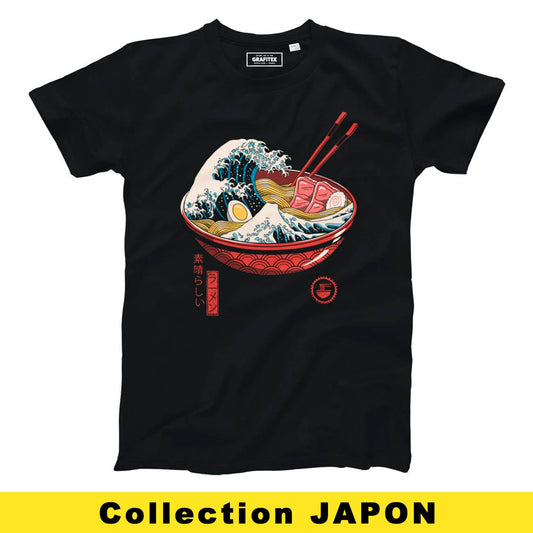 T-shirt Ramen Wave con grafica manga