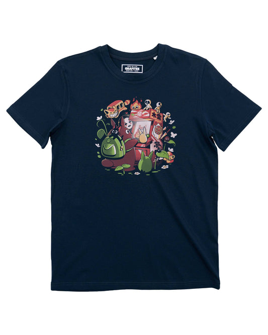 T-shirt unisex in cotone biologico con stampa grafica stile Totoro