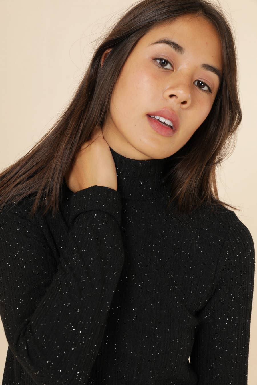 Top Mira a collo alto nero