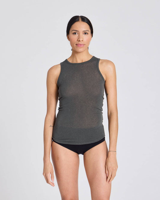 Top aderente in lana Alberte Beluga