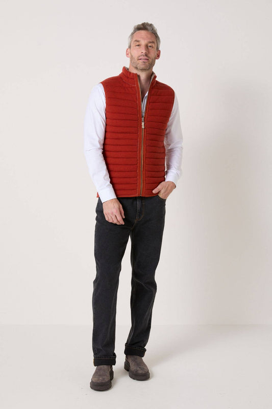 Gilet imbottito reversibile Brunch Argilla e Ruggine