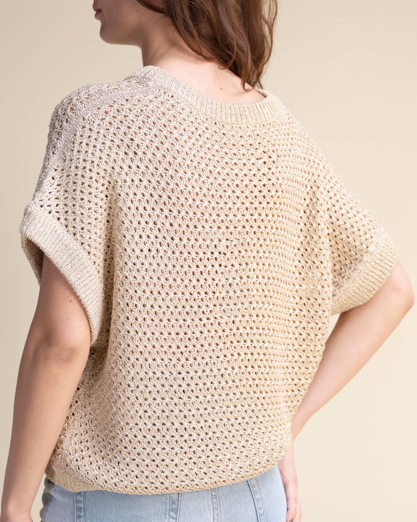 Top crochet con paillettes