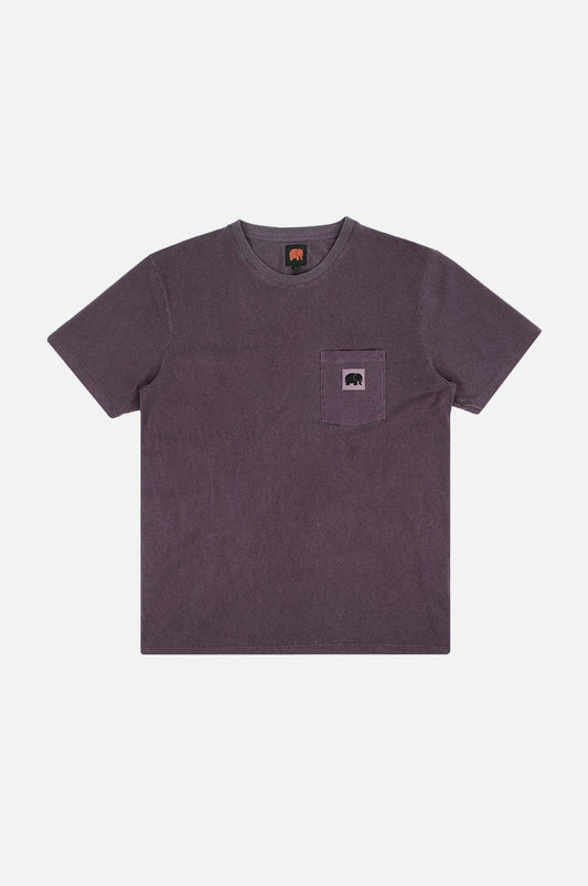 T-shirt Garza viola tramonto tinta a pigmento