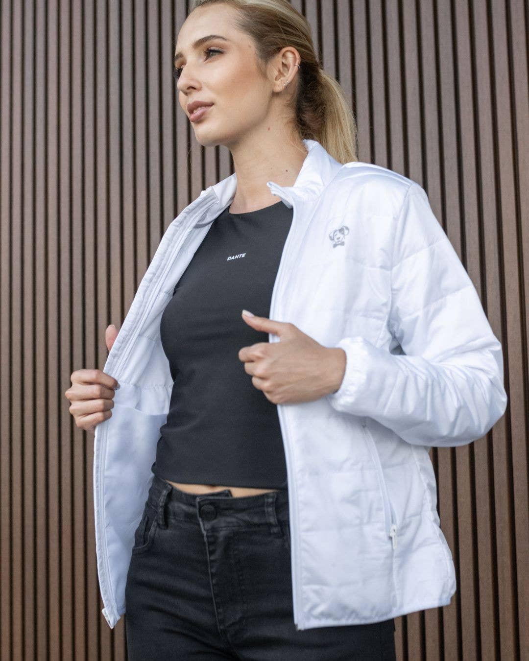 Giacca Puffer Donna Bianca