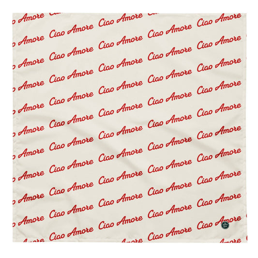 Sciarpa leggera multifunzione con stampa “Ciao Amore”