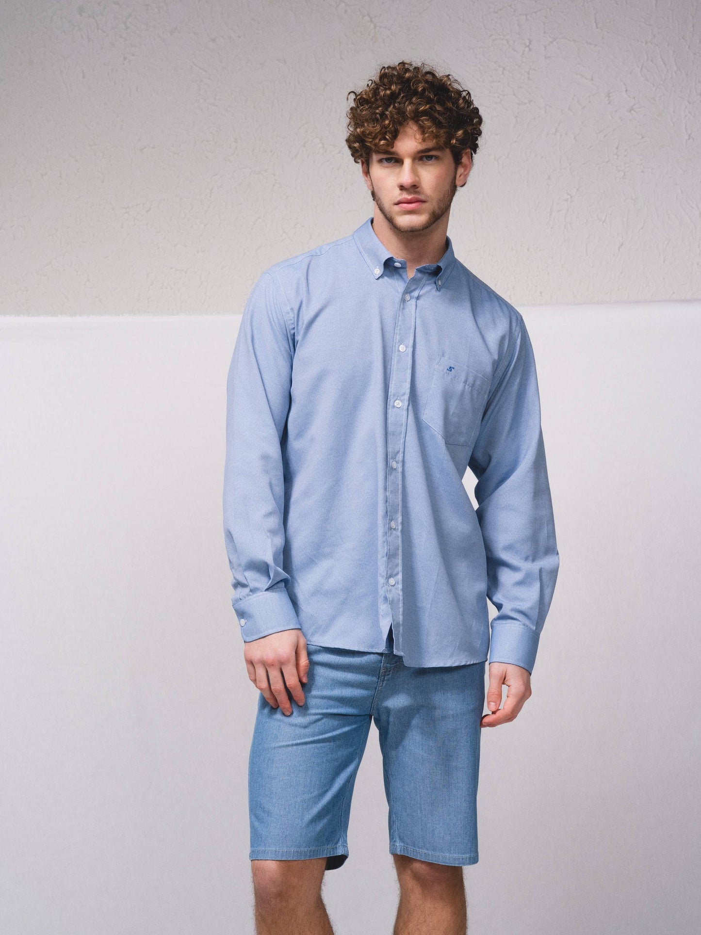 Camicia Oxford uomo a manica lunga