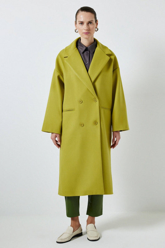 Cappotto oversize verde oliva