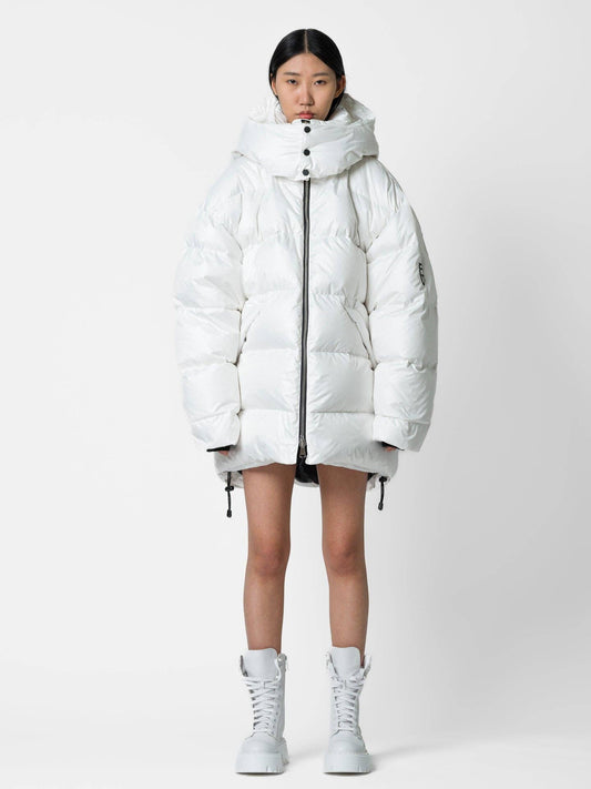 Parka oversize con logo