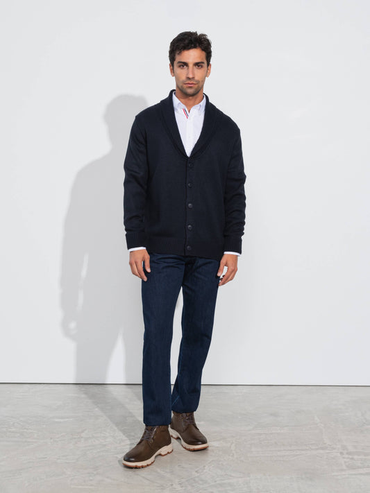 Cardigan uomo con scollo a V e bottoni