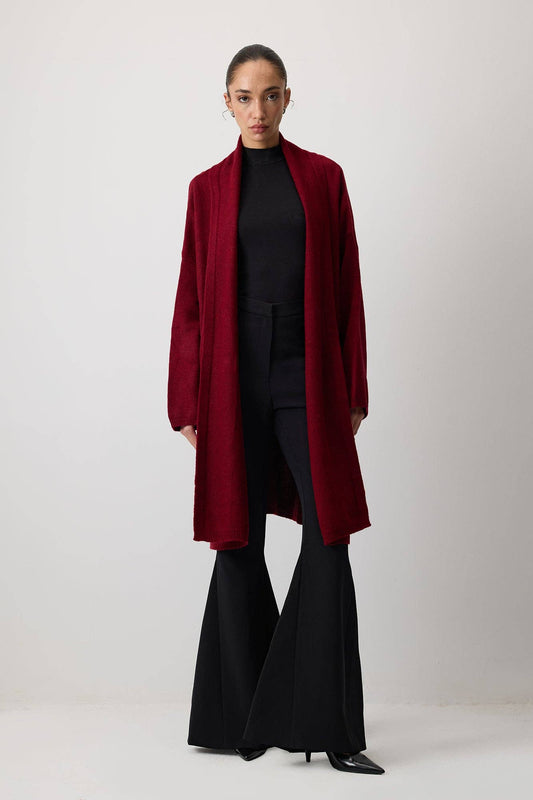 Cardigan oversize in maglia con tasche