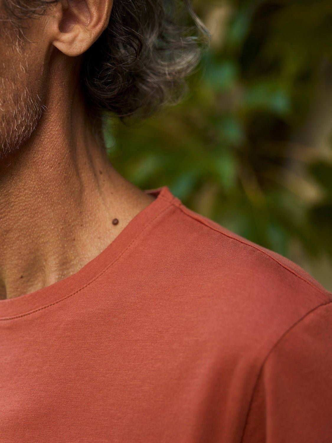 T-shirt Gandria color ruggine in cotone biologico