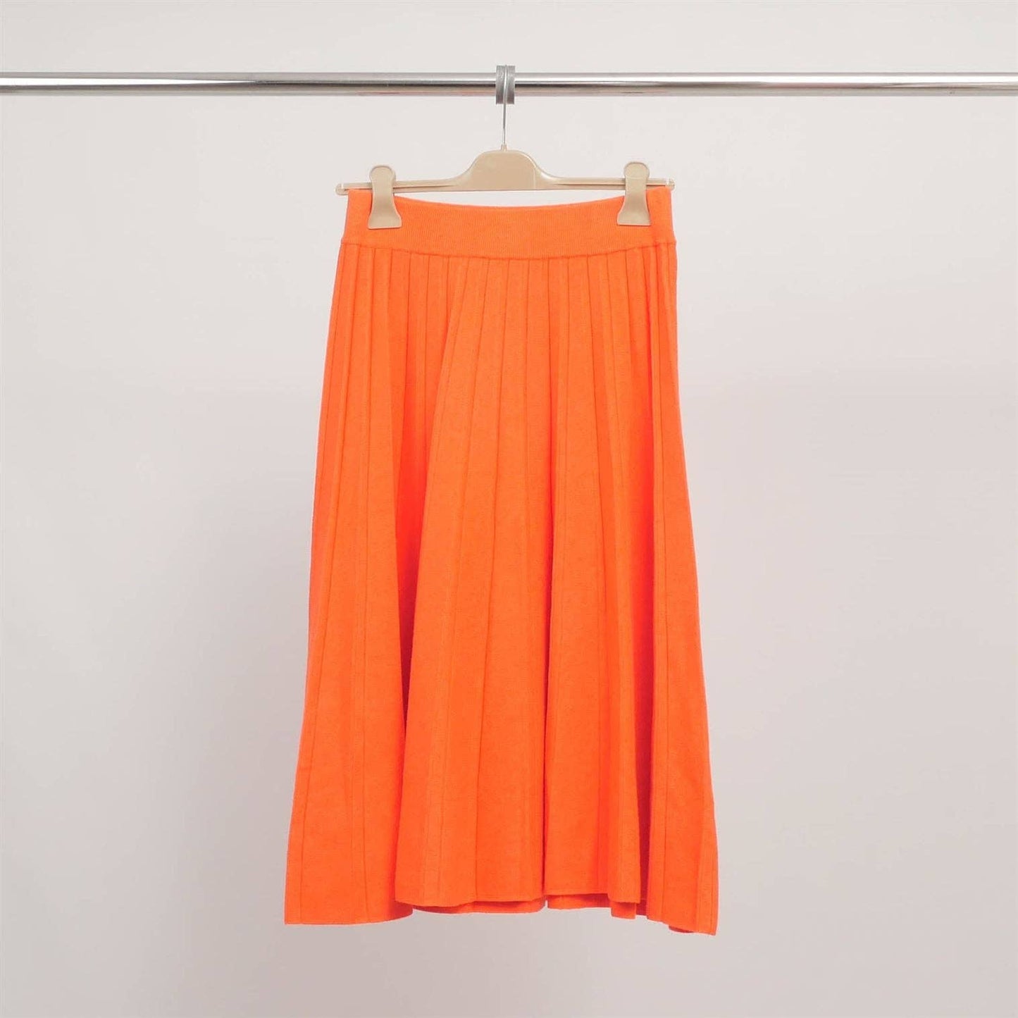 Gonna midi in maglia plissettata elasticizzata