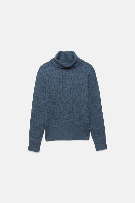 Maglione dolcevita a maglia strutturata