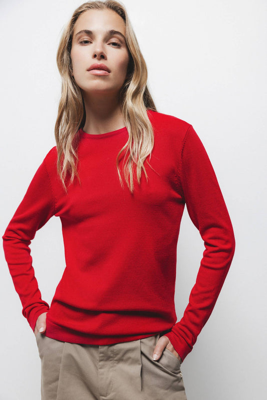 Maglione in maglia rasata girocollo