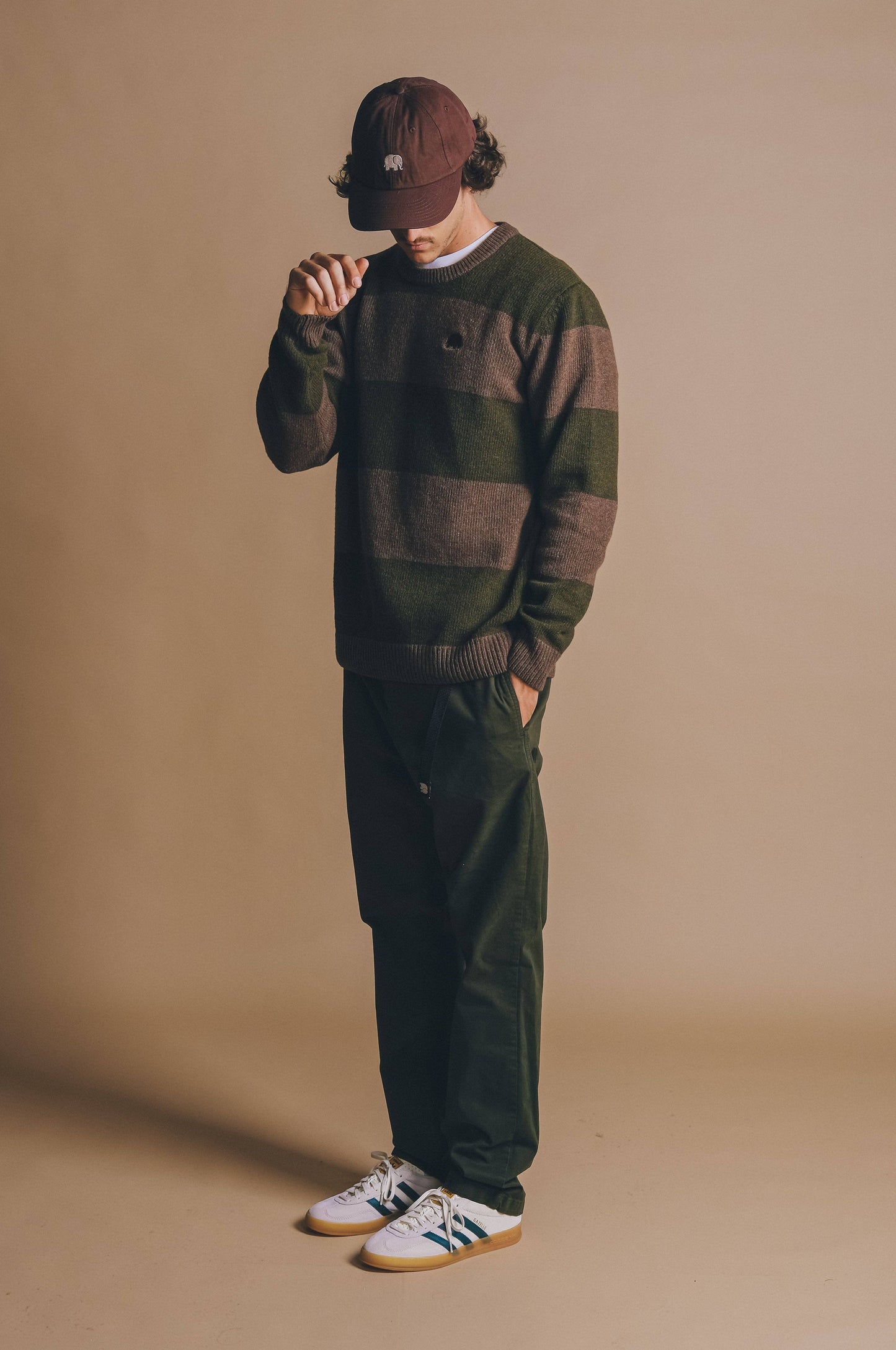 Pantaloni da arrampicata in cotone Ecodye verde oliva scuro