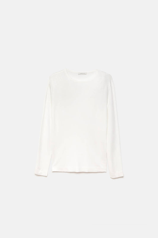 Maglione in maglia rasata con girocollo