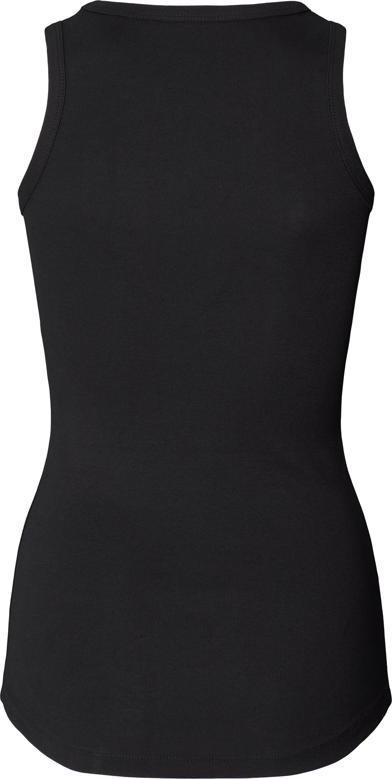 Top a costine Alberte in cotone biologico nero